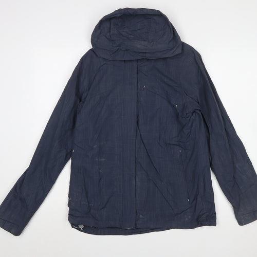Umbro Women's Blue Waterproof Hooded Rain Jacket Size 12