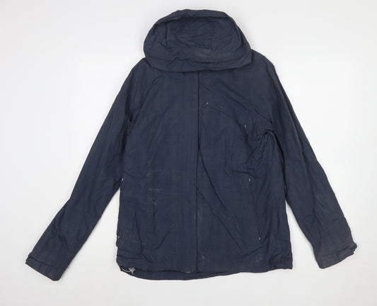 Umbro Women's Blue Waterproof Hooded Rain Jacket Size 12