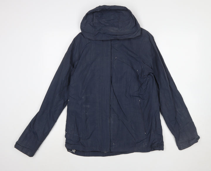Umbro Women's Blue Waterproof Hooded Rain Jacket Size 12