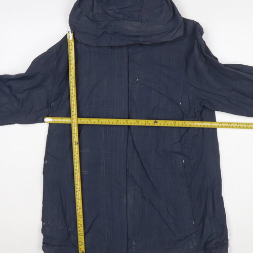 Umbro Women's Blue Waterproof Hooded Rain Jacket Size 12