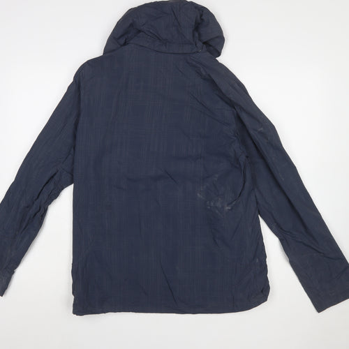 Umbro Women's Blue Waterproof Hooded Rain Jacket Size 12