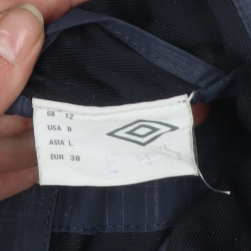 Umbro Women's Blue Waterproof Hooded Rain Jacket Size 12