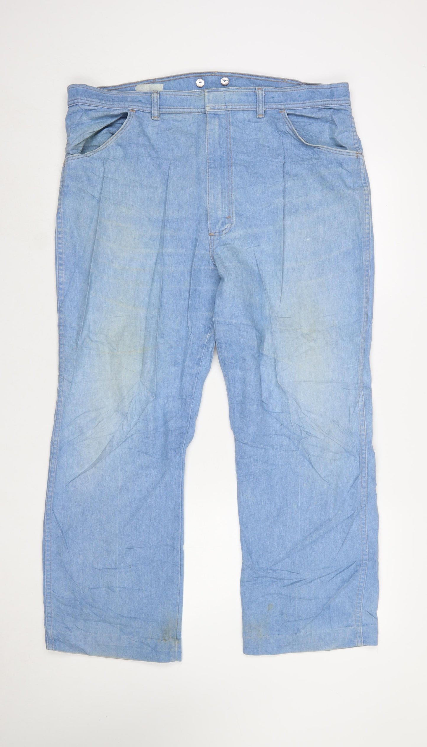 Wrangler Men's Blue 42x30 Straight Denim Jeans