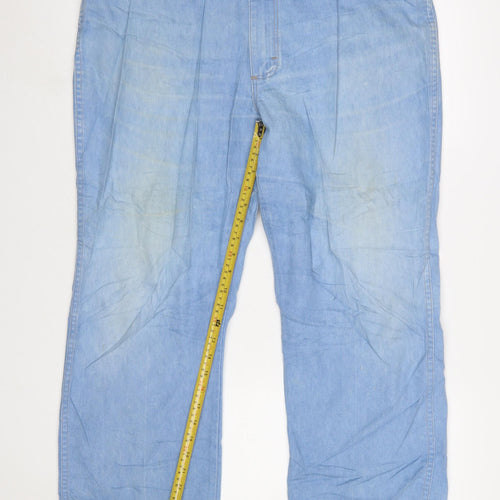 Wrangler Men's Blue 42x30 Straight Denim Jeans