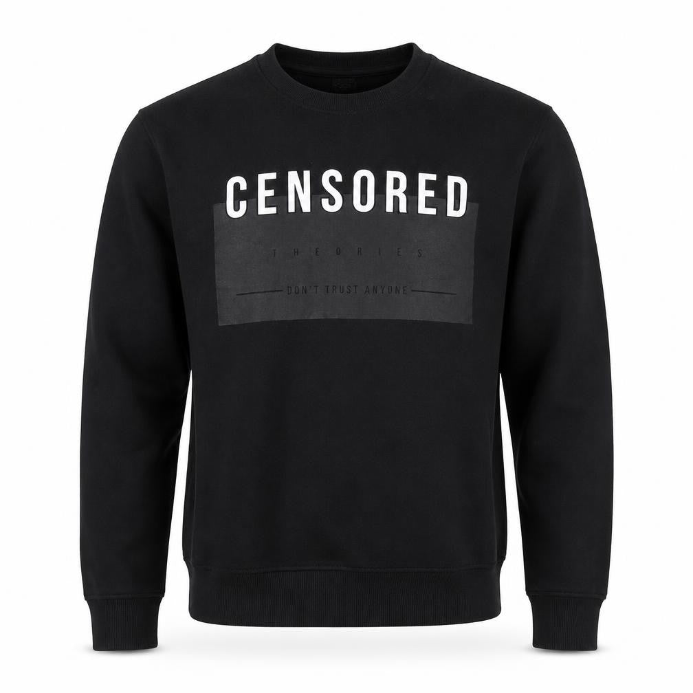 Front view of Sonny Bono Men’s Black Graphic Pullover Sweatshirt L