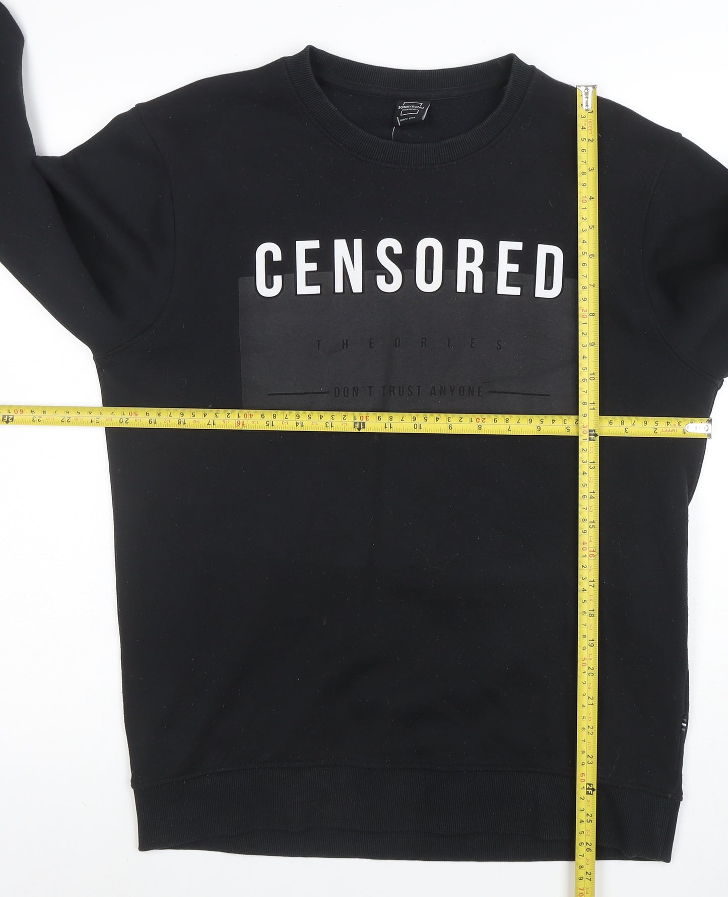 Sonny Bono Men’s Black Graphic Pullover Sweatshirt L