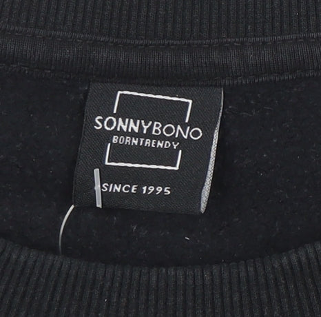 Sonny Bono Men’s Black Graphic Pullover Sweatshirt L