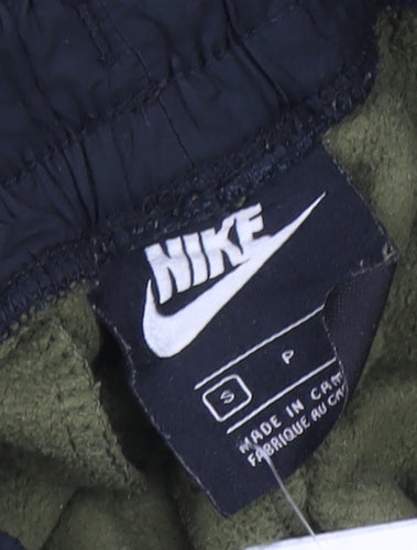 Nike Men's Green Fleece Jogger Trousers Size S Elastic Waist