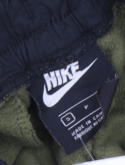 Nike Men's Green Fleece Jogger Trousers Size S Elastic Waist