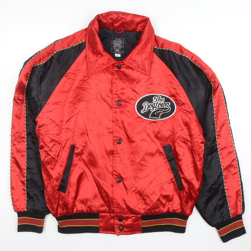 Dogtown Men’s Red Varsity Jacket Size L Nylon Skate Retro Style