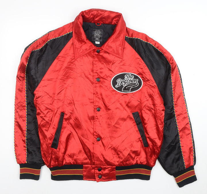Dogtown Men’s Red Varsity Jacket Size L Nylon Skate Retro Style