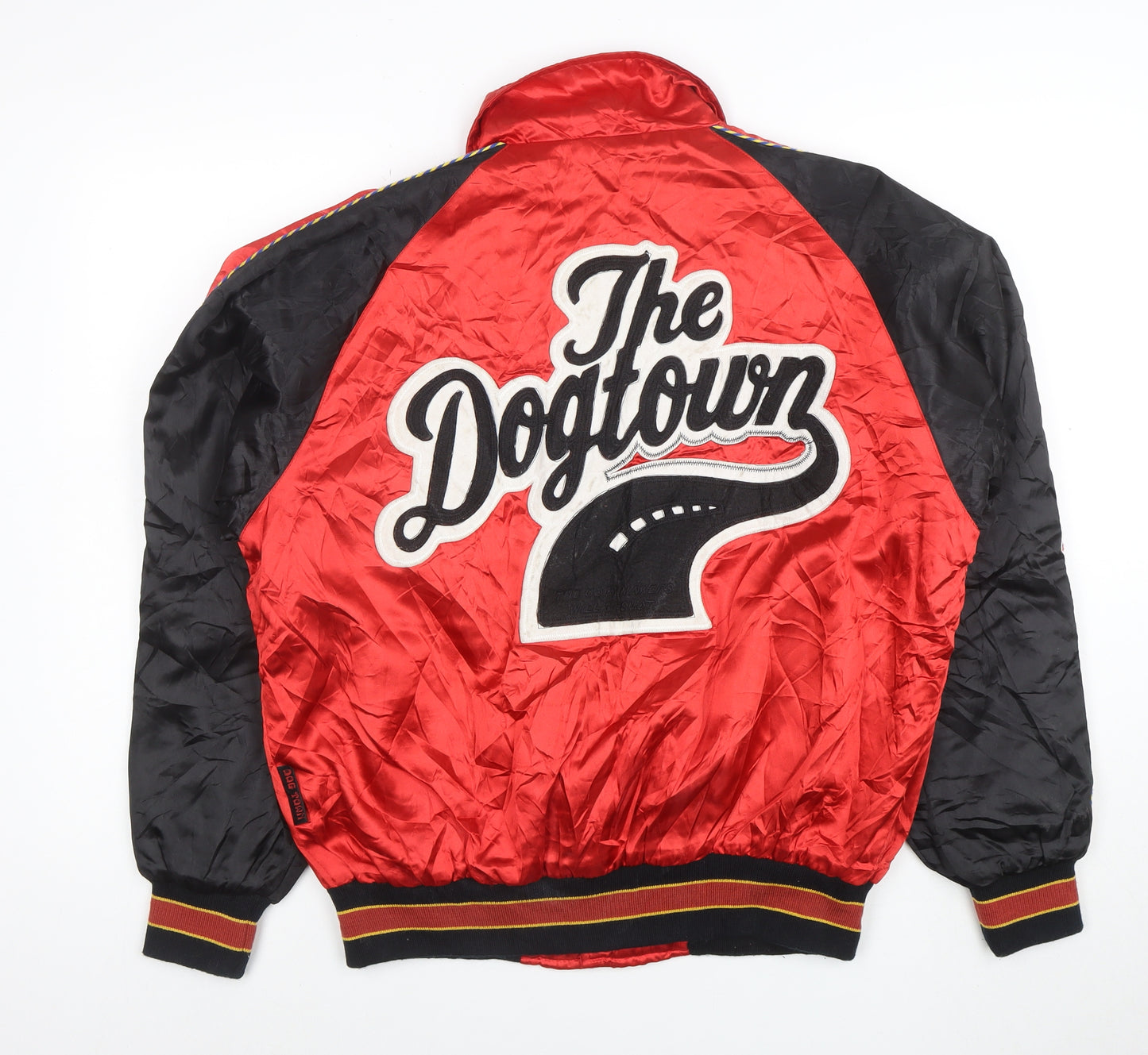 Dogtown Men’s Red Varsity Jacket Size L Nylon Skate Retro Style