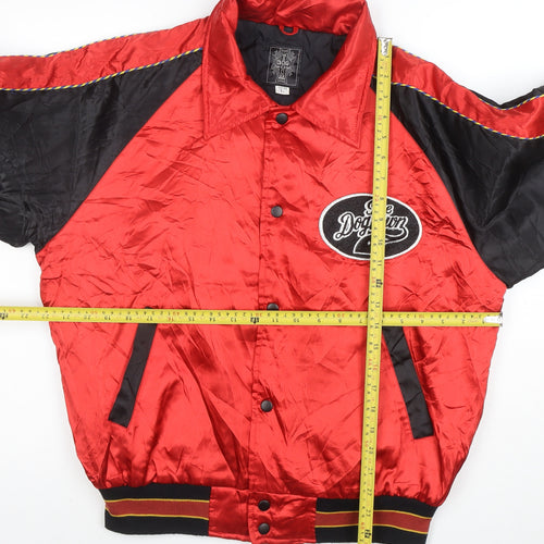 Dogtown Men’s Red Varsity Jacket Size L Nylon Skate Retro Style