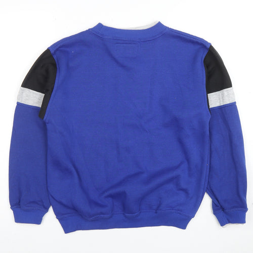 Bugle Boy Boys Blue Colourblock Crew Neck Sweatshirt Size 16-18 L