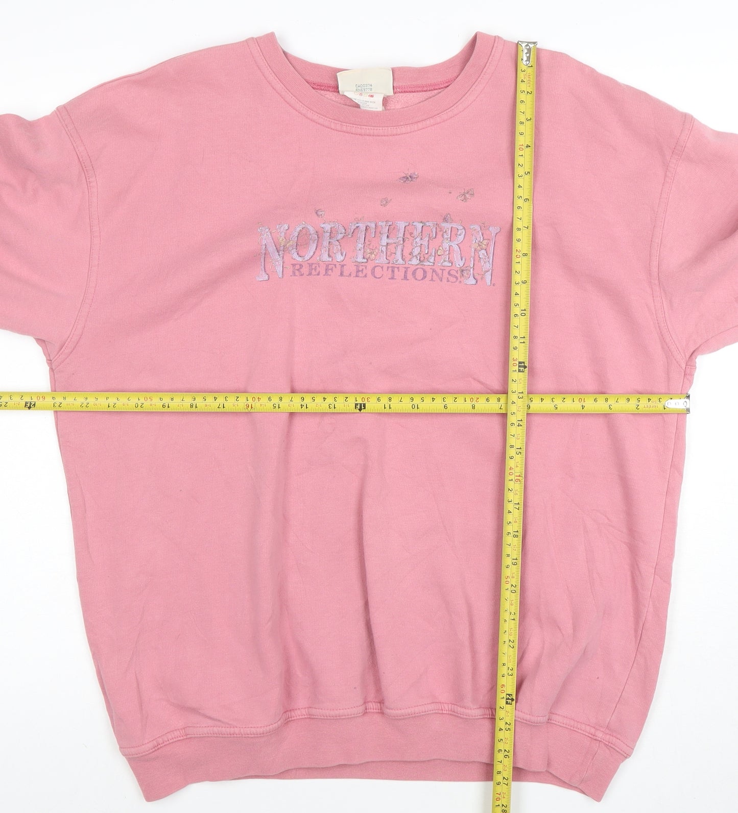 Northern Reflections Women Pink XL Pullover Sweatshirt Cotton Blend