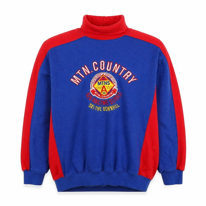 Gap Boys Red Blue XL Pullover Sweatshirt with Embroidered Ski Logo