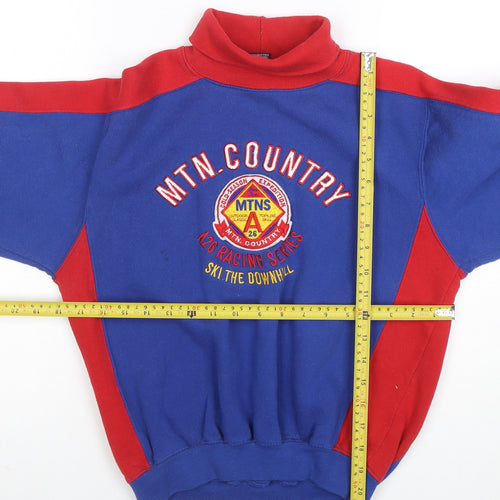GAP Boys Red Blue XL Pullover Sweatshirt with Embroidered Ski Logo