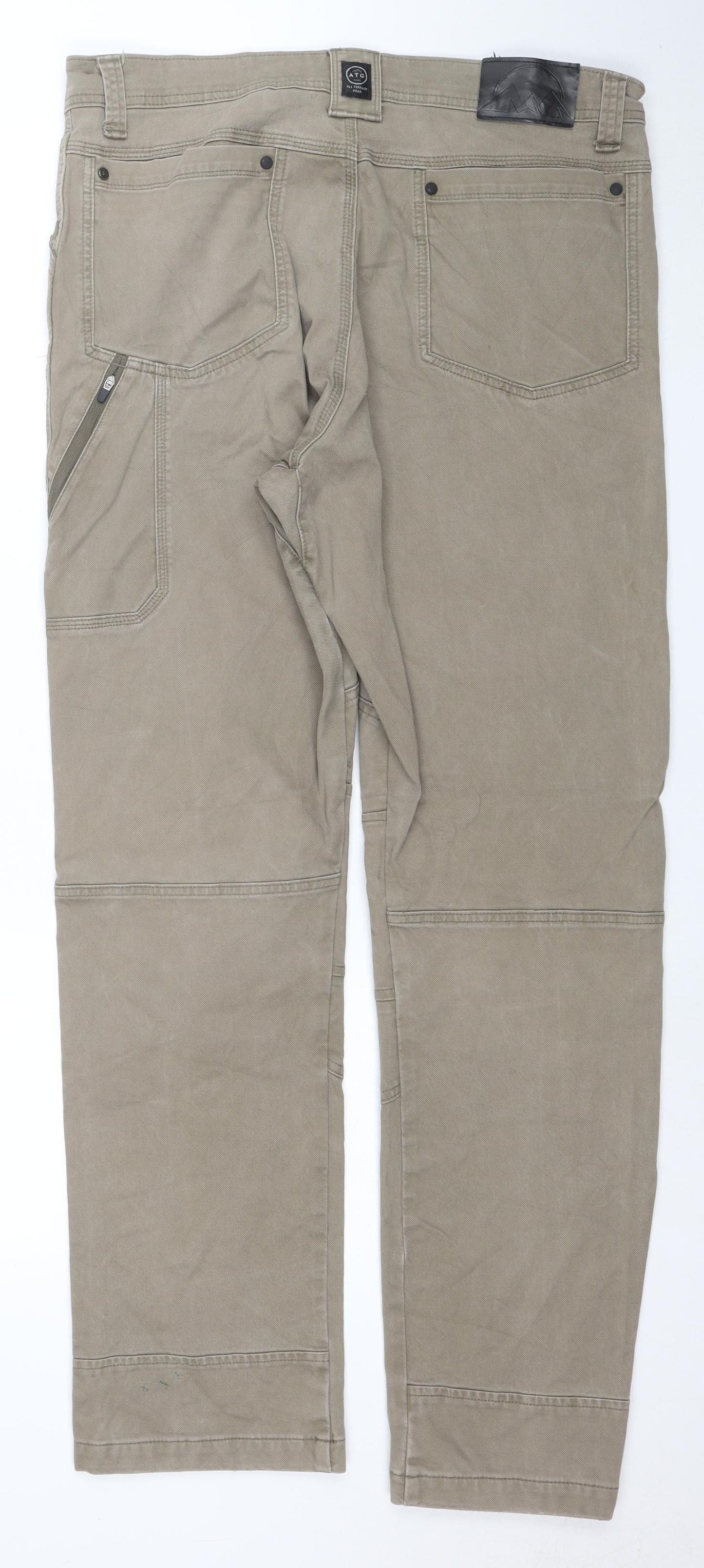 Wrangler ATG Men's Beige Cargo Trousers 38x32 Regular Fit