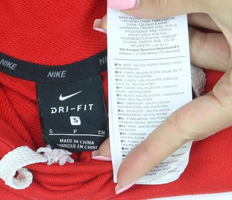 Nike Men’s Red Dri-Fit Pullover Hoodie Size S Sportswear