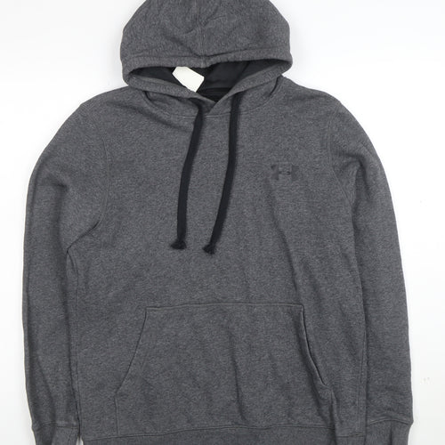 Under Armour Men's Grey Fitted Pullover Hoodie Size S ColdGear