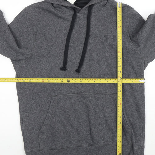 Under Armour Men's Grey Fitted Pullover Hoodie Size S ColdGear
