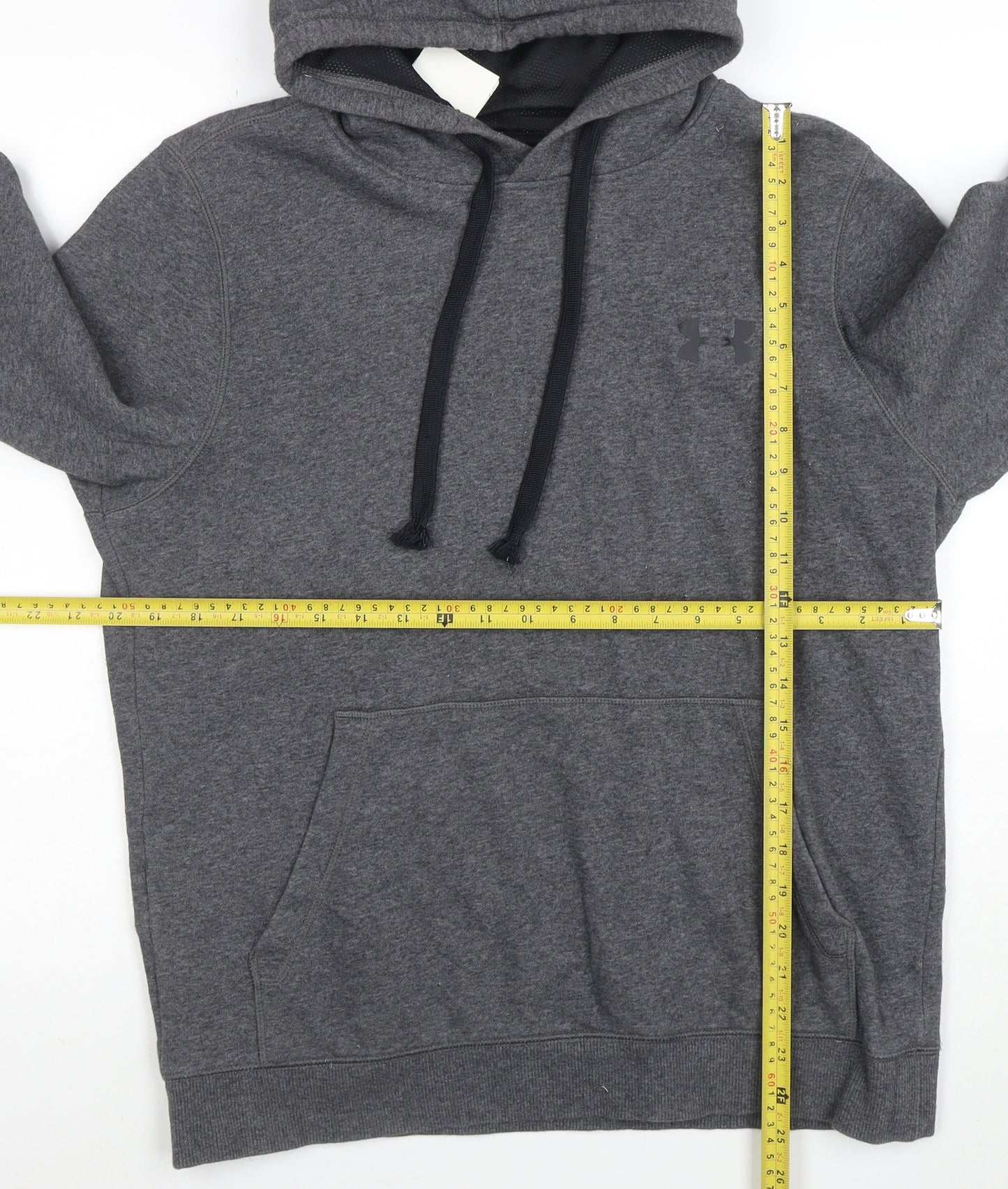 Under Armour Men's Grey Fitted Pullover Hoodie Size S ColdGear