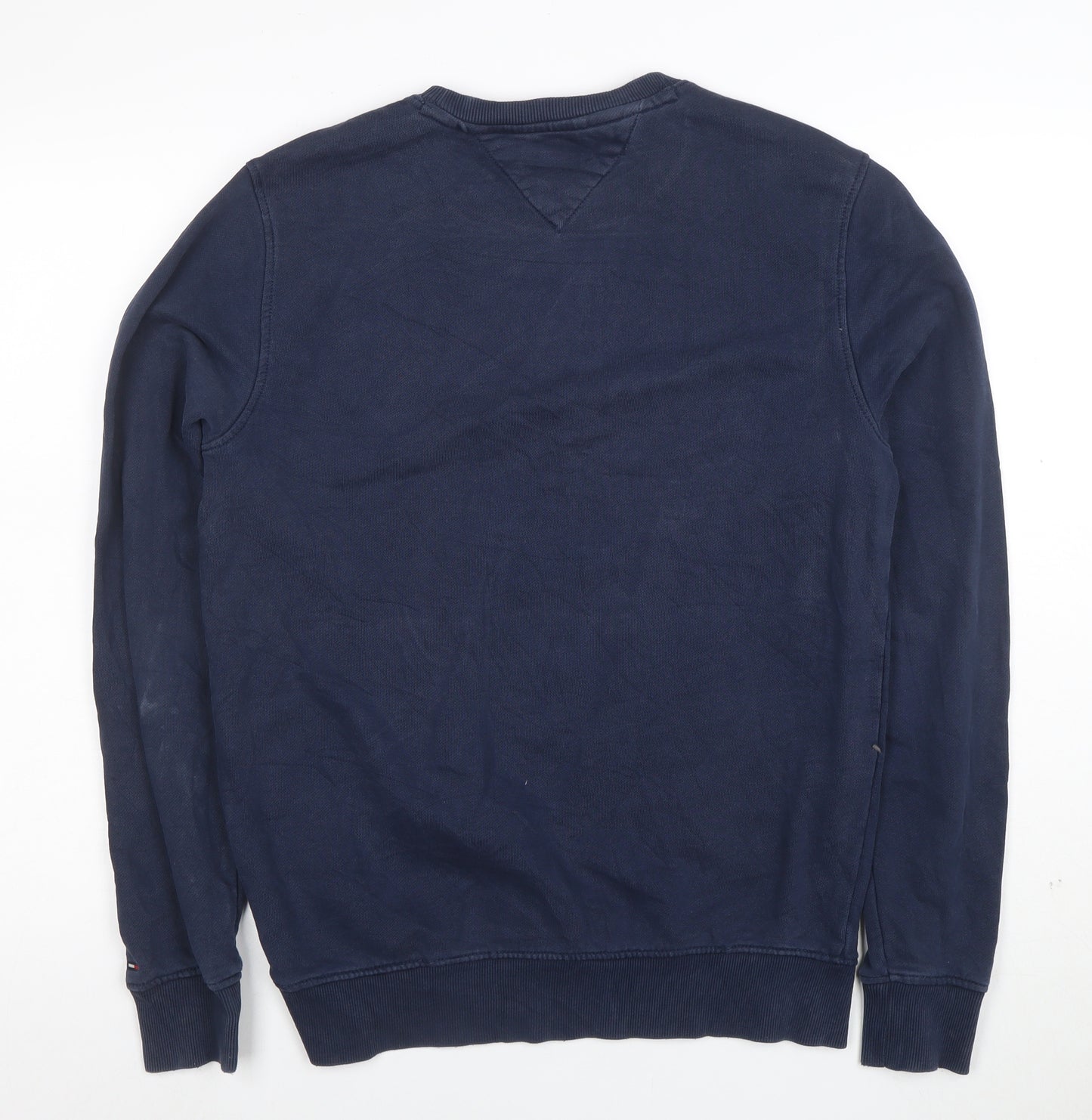 Tommy Hilfiger Men Blue S Pullover Crew Neck Graphic Sweatshirt