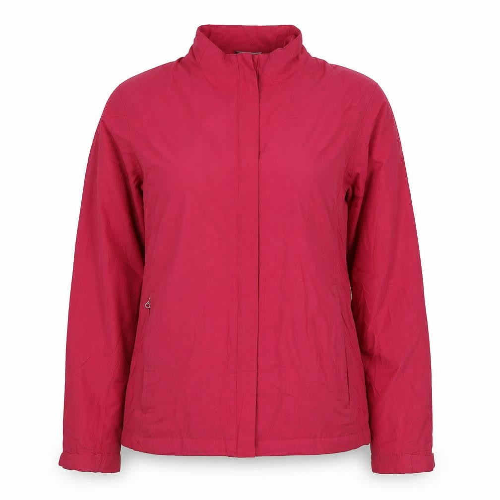 Front view of Nike Women’s Pink Storm-Fit Lightweight Windbreaker Jacket S