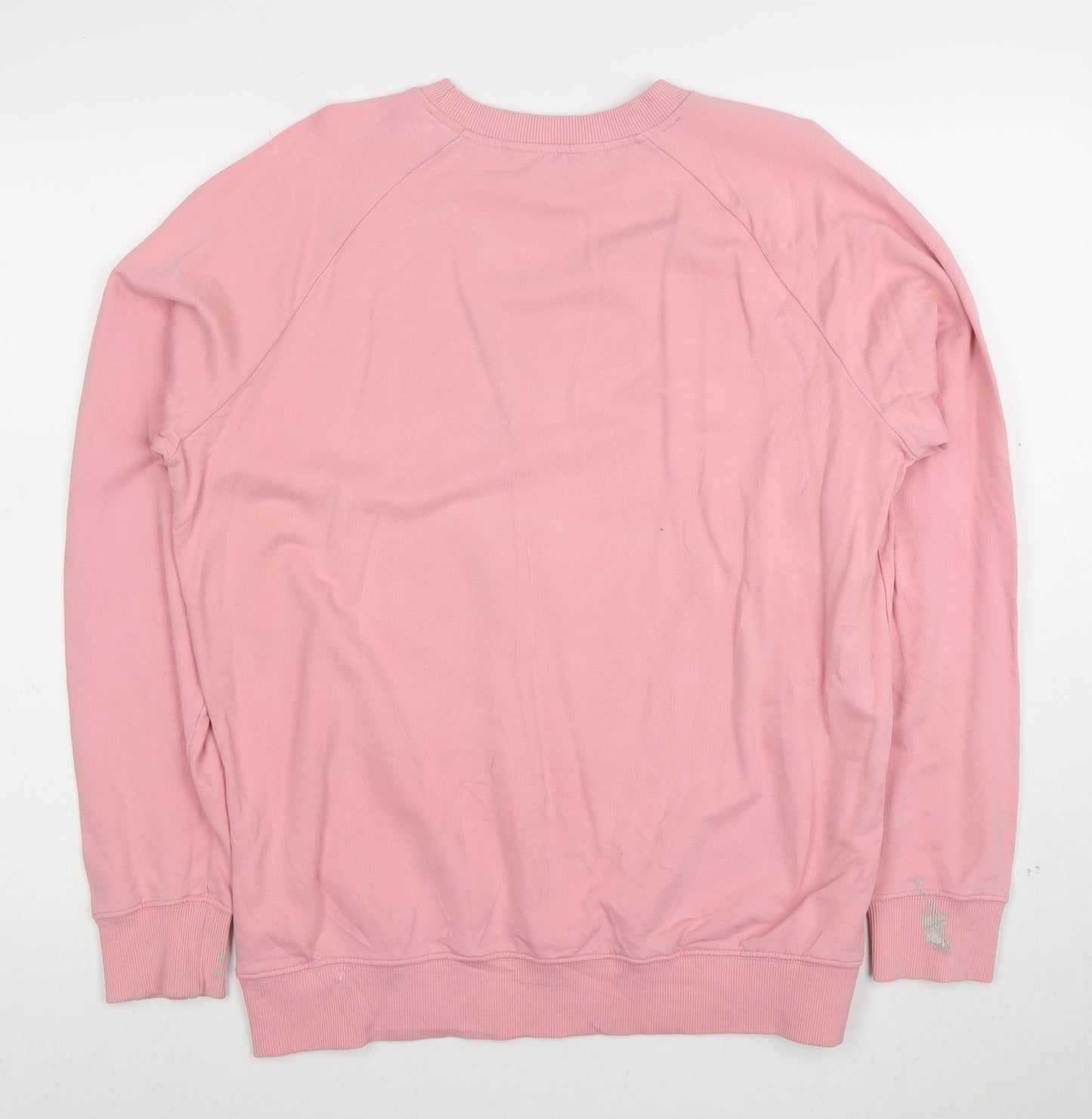 Lee Women Pink Cotton Regular Fit Crew Neck Sweatshirt L