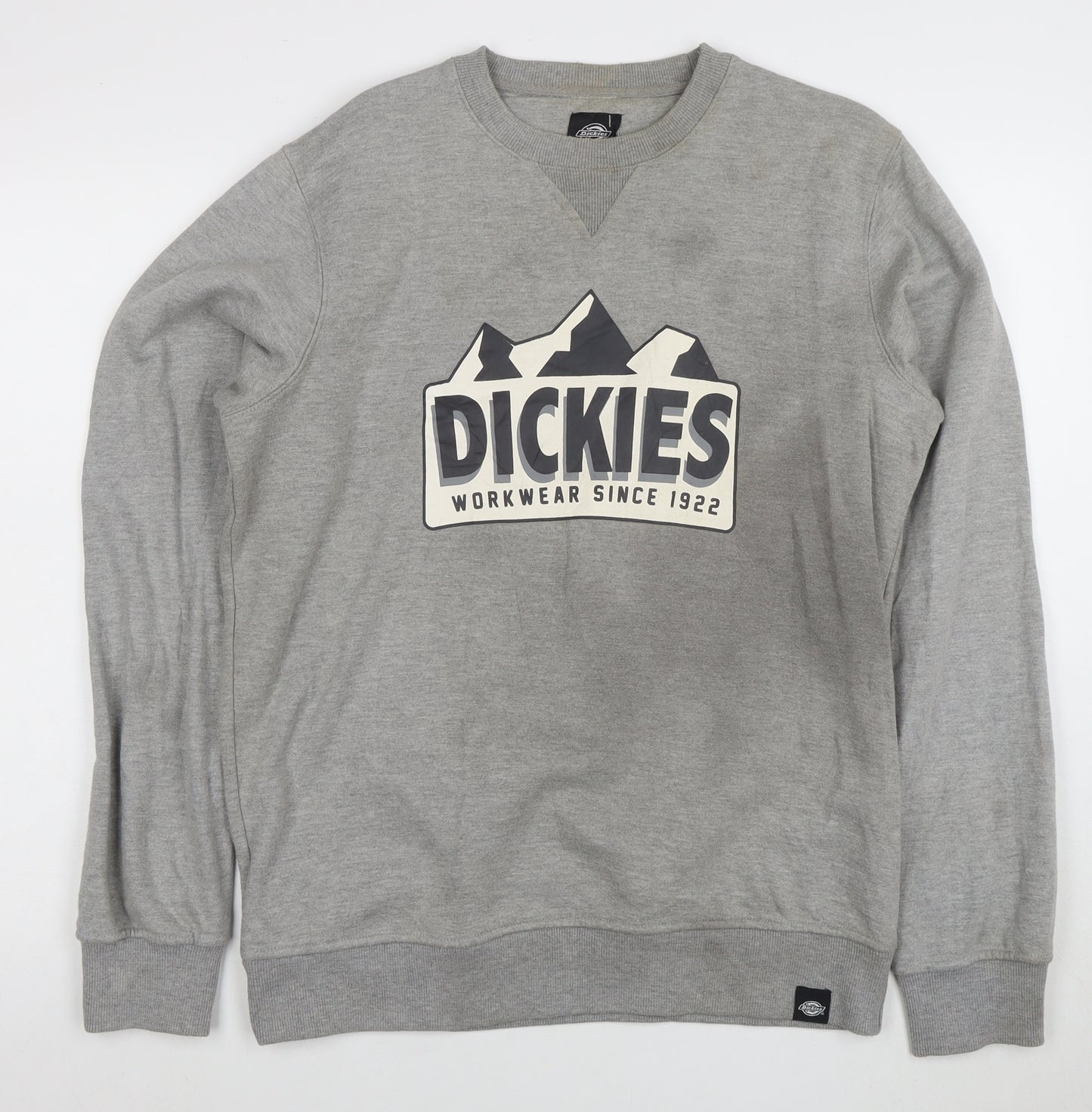 Dickies Mens Grey Medium Pullover Sweatshirt Crew Neck Workwear
