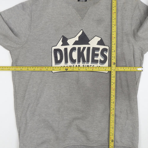 Dickies Mens Grey Medium Pullover Sweatshirt Crew Neck Workwear