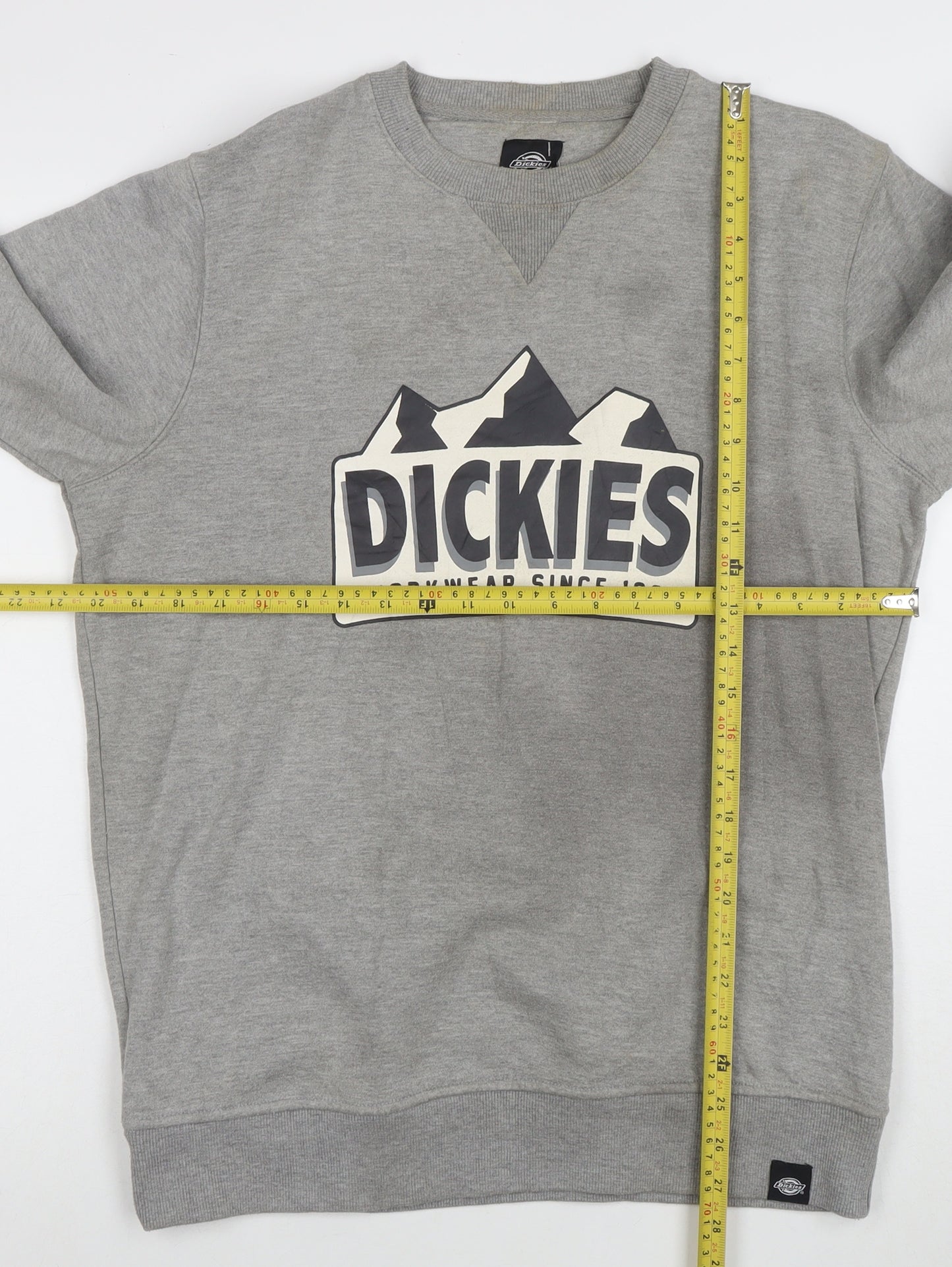 Dickies Mens Grey Medium Pullover Sweatshirt Crew Neck Workwear
