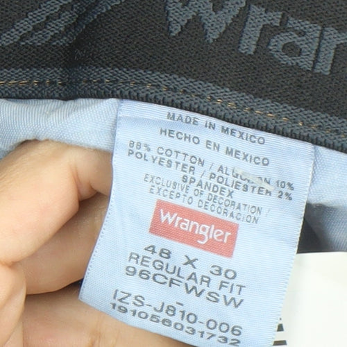Wrangler Women Blue Regular Fit Straight Jeans Size 48x30