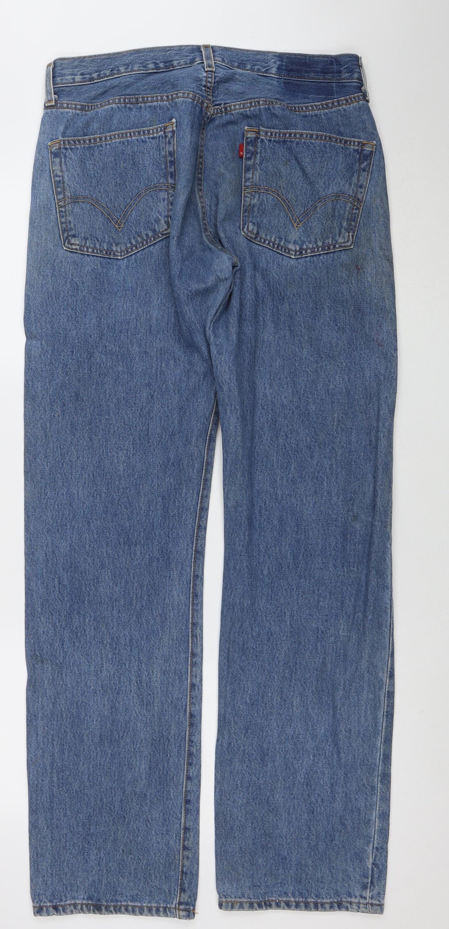Levi's Men's Blue Straight Leg Denim Jeans W34 L34 Regular Fit
