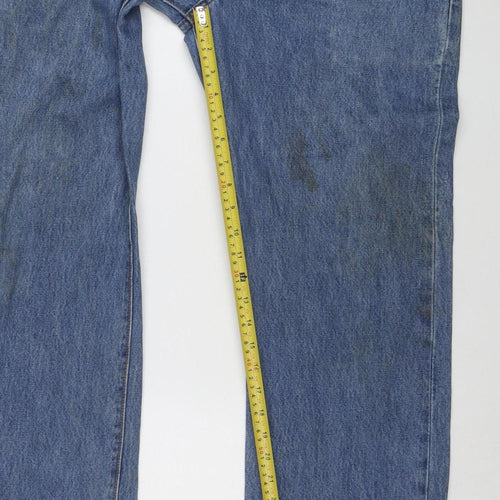 Levi's Men's Blue Straight Leg Denim Jeans W34 L34 Regular Fit