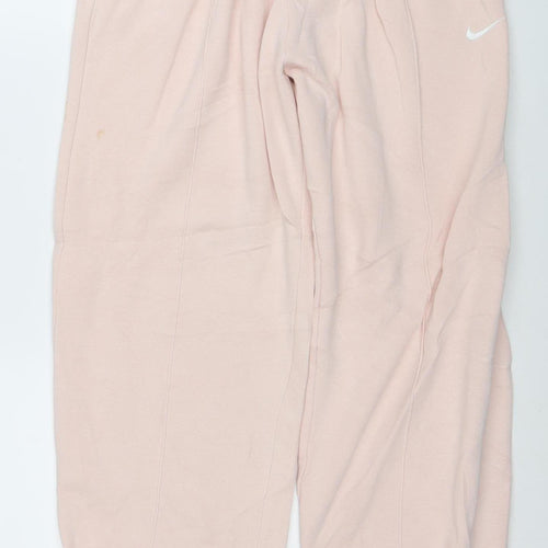 Nike Womens Pink Jogger Sweatpants Size M Cotton Blend