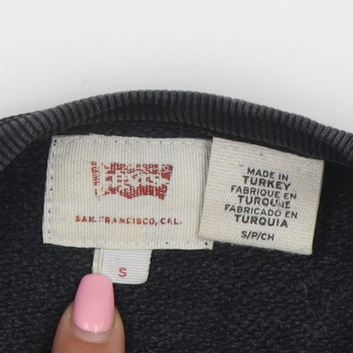 Levi's Men's Black Graphic Logo Pullover Sweatshirt Size S