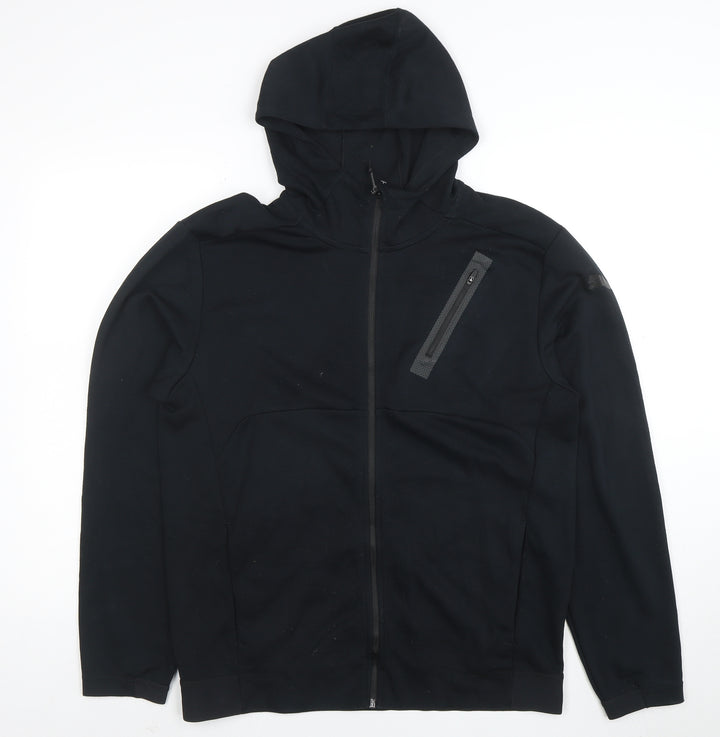 Puma Men’s Black Full Zip Hoodie Size M Regular Fleece Sweatshirt