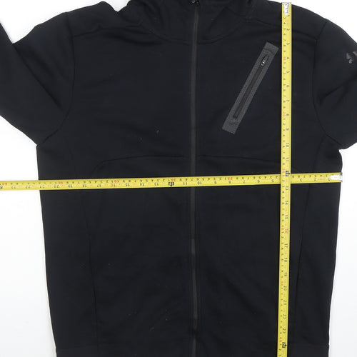 Puma Men’s Black Full Zip Hoodie Size M Regular Fleece Sweatshirt