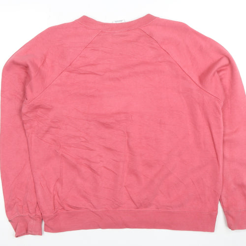 Nike Women’s Pink Crew Neck Pullover Sweatshirt M Cotton Blend