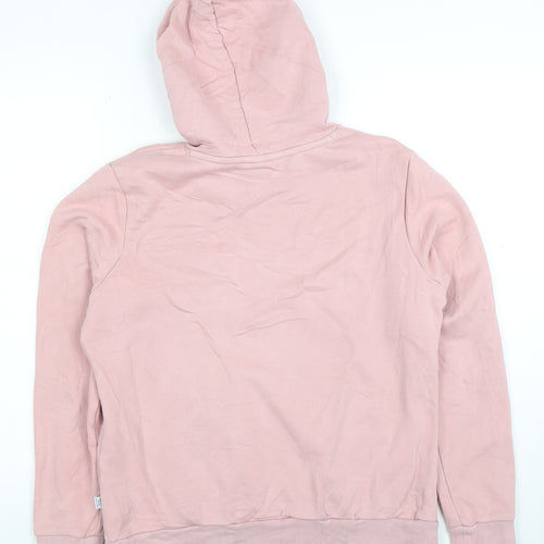 Puma Women's Pink Pullover Hoodie Size L Cotton Blend Logo