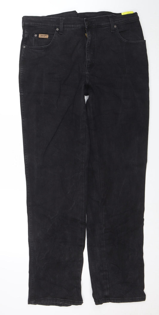 Wrangler Men's Black Texas Stretch Straight Fit Jeans W36 L34