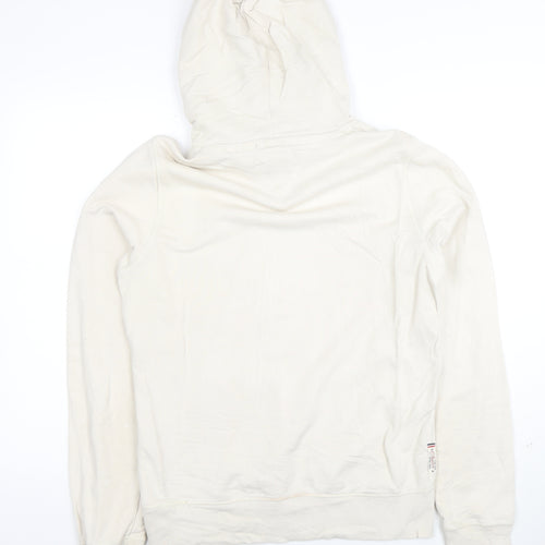 Tommy Hilfiger Mens Beige Hoodie S Pullover Graphic Print New York