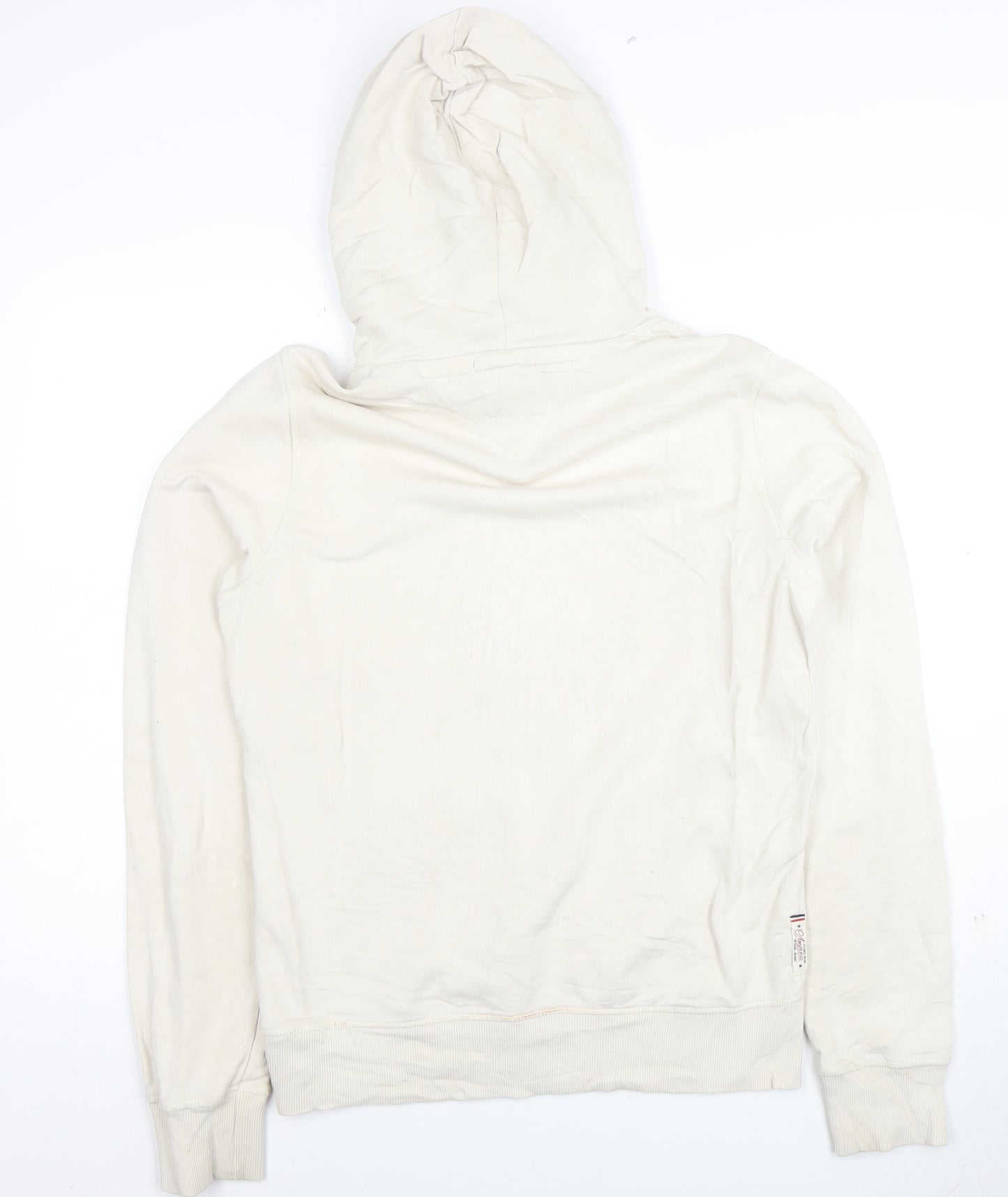 Tommy Hilfiger Mens Beige Hoodie S Pullover Graphic Print New York
