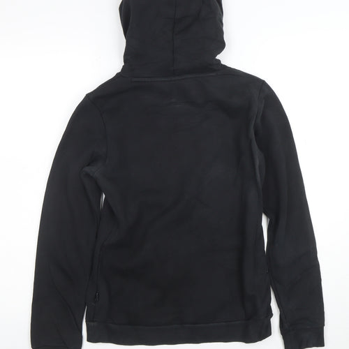 Puma Boys Black Pullover Hoodie Size 14 Years Cotton Blend Logo Print