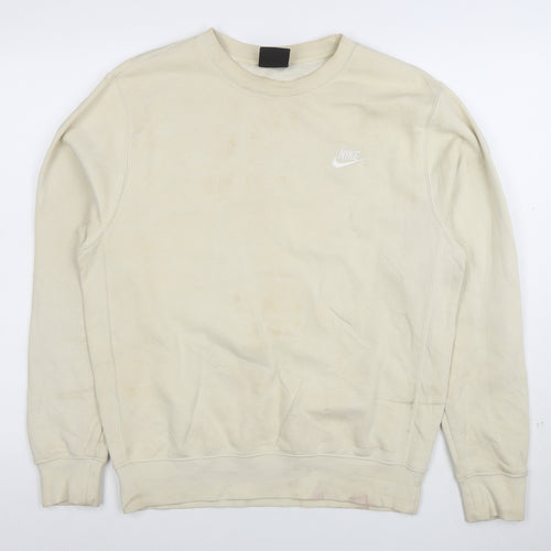Nike Women’s Beige Small Crew Neck Pullover Sweatshirt