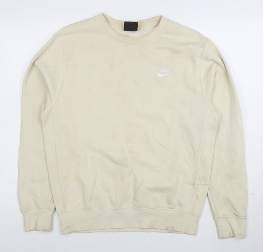 Nike Women’s Beige Small Crew Neck Pullover Sweatshirt