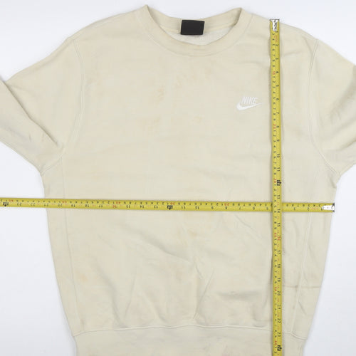 Nike Women’s Beige Small Crew Neck Pullover Sweatshirt