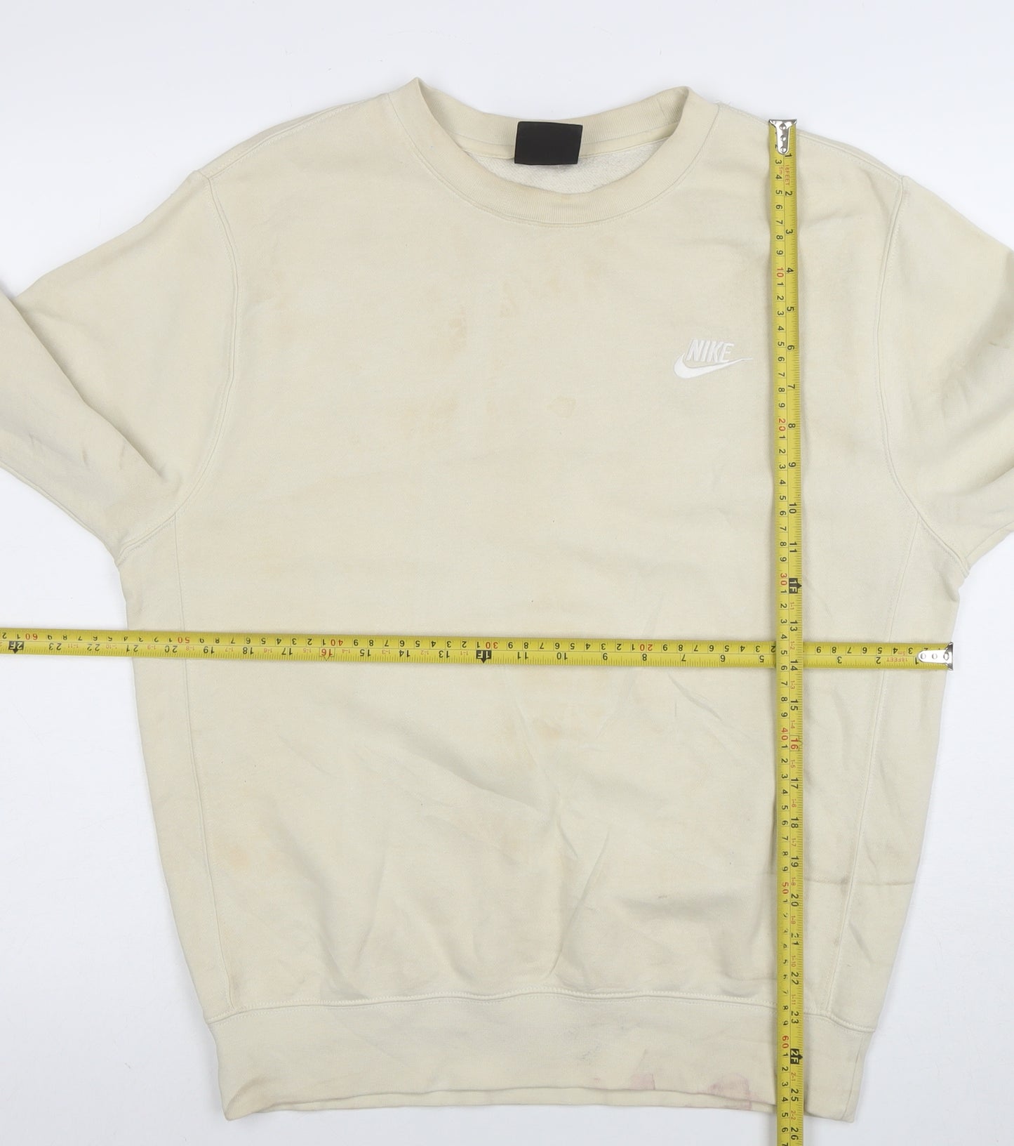 Nike Women’s Beige Small Crew Neck Pullover Sweatshirt