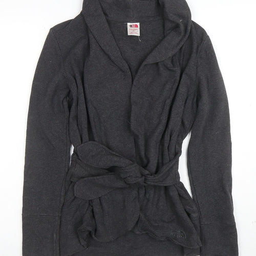 The North Face Women's Grey Belted Cotton Blend Coatigan Size S